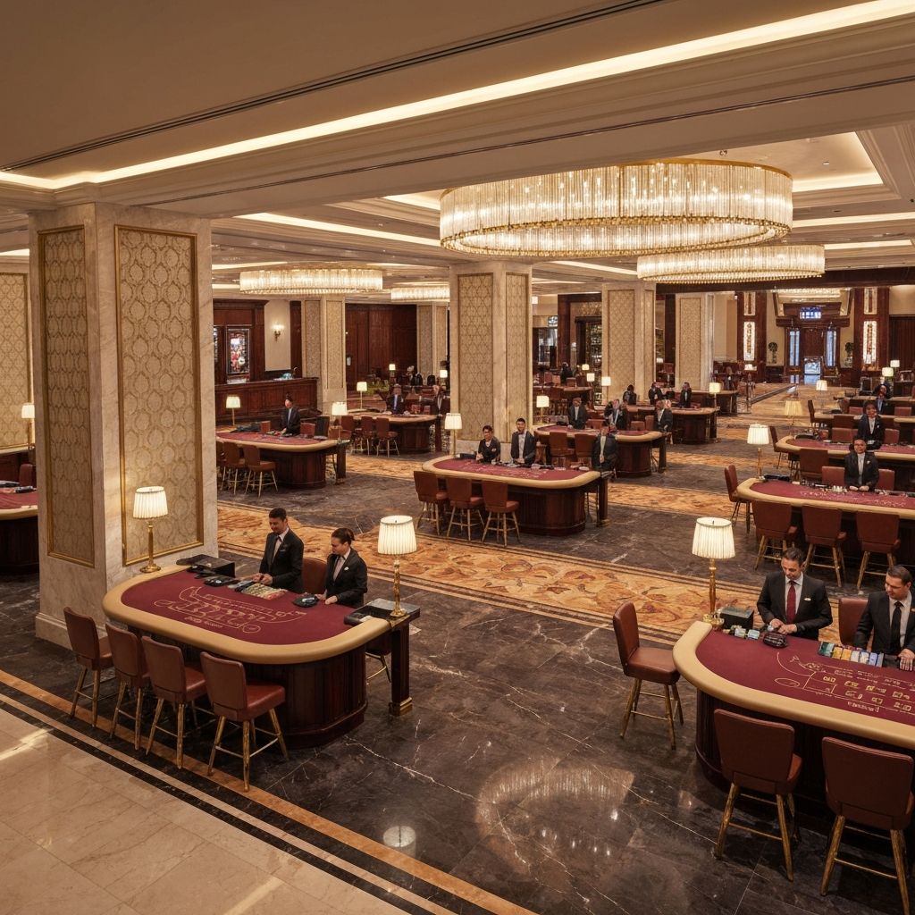 Luksusowe wnętrze kasyna zaprojektowane przez Silver Sky Design