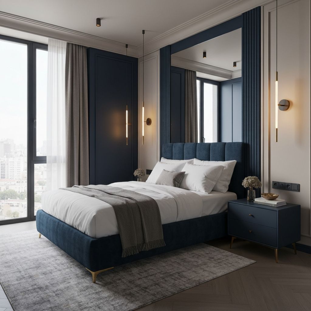 Nowoczesny projekt sypialni